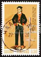 Postage stamp Finland 1972 Man from Voyni