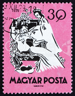 Postage stamp Hungary 1959 Sleeping Beauty, Fairy Tale