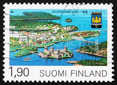 Postage stamp Finland 1989 View of Savonlinna, Finland
