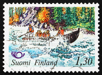 Postage stamp Finland 1983 Kitkajoki River Rapids, Finland