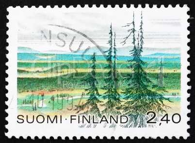 Postage stamp Finland 1988 Urho Kekkonen National Park
