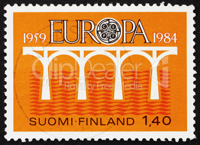 Postage stamp Finland 1984 Bridge over the Sea, Europe