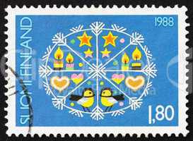 Postage stamp Finland 1988 Christmas Design