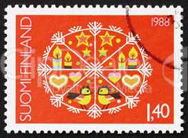 Postage stamp Finland 1988 Christmas Design