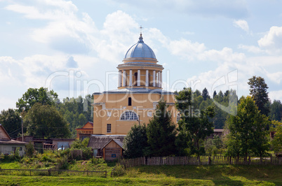 Small Christian orthodox church in Novgorod region, Russia