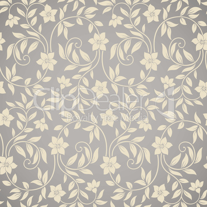 Seamless swirl floral background