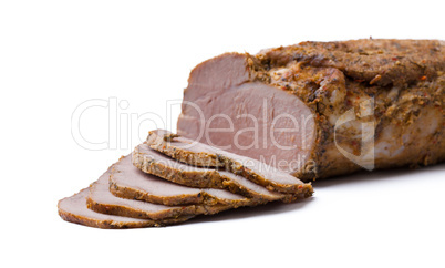 Tasty slices of ham
