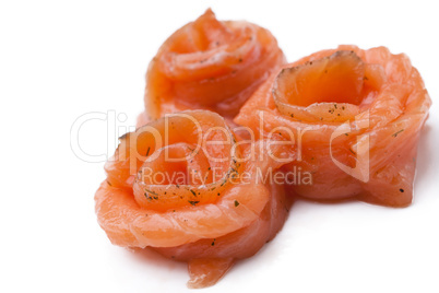 Slices of delicious salmon