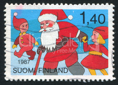 Santa Claus and children