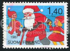 Santa Claus and children
