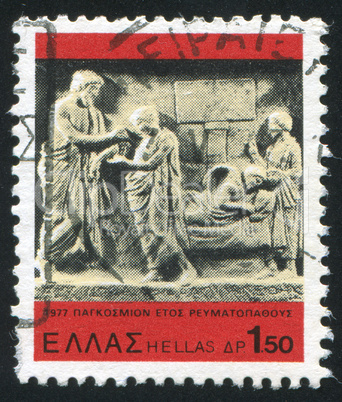 Aesculapius curing young man