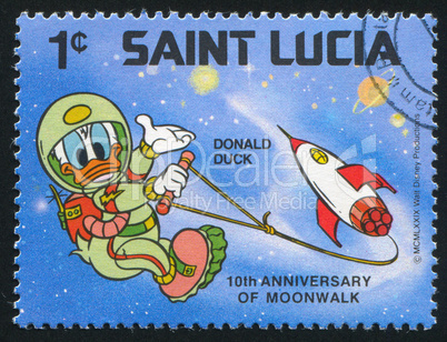 Donald Duck spacewalking