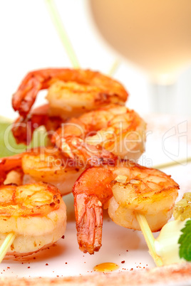 Fried King Prawns Served in Plate