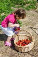 Kleinkind mit Erdbeeren