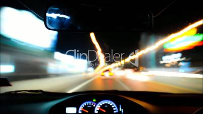 car driving on highway