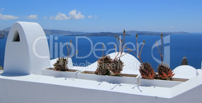 Balcony at Santorini, Greece