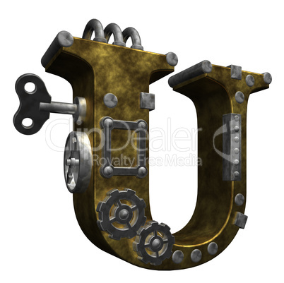 steampunk buchstabe u