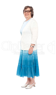 Matured lady dressed in trendy attire