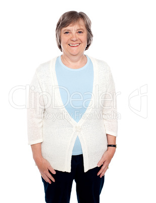 Attractive cheerful casual senior woman