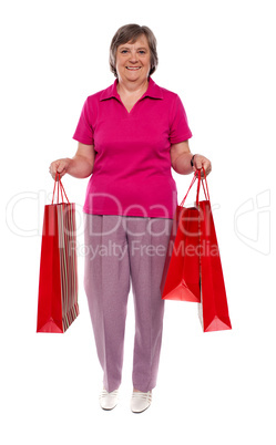 Woman holding shopping bags