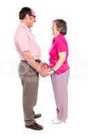 Man and woman holding each others hand