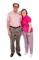 Full length shot of an aged cheerful couple