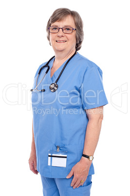 Female medical professional with stethoscope