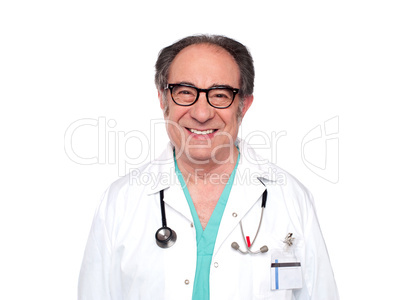 Experienced doctor with stethoscope