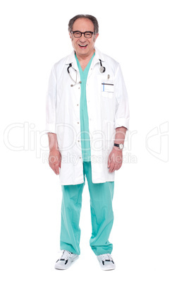 Full length portrait of a male doctor