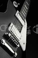 Close up shot of electric guitar