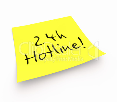 Notizzettel - 24h Hotline