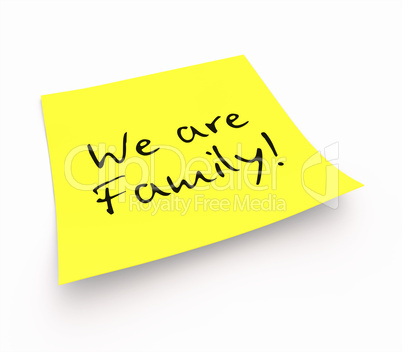 Notizzettel - We are Family