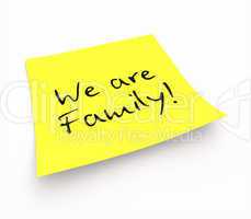 Notizzettel - We are Family