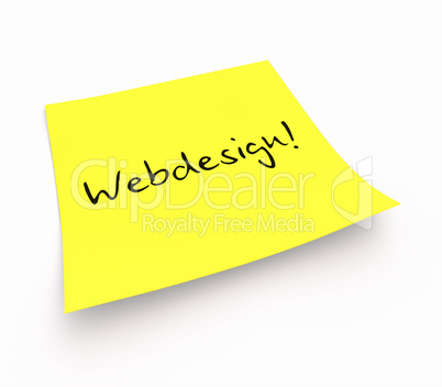 Notizzettel - Webdesign!
