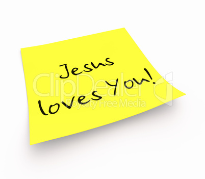 Notizzettel - Jesus loves You!
