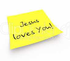 Notizzettel - Jesus loves You!