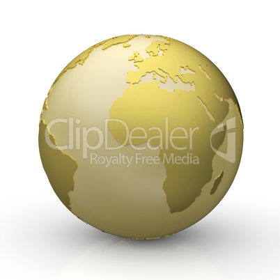 Golden Globe on white - Europe