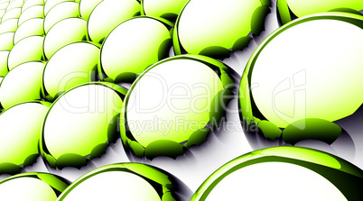 3D Ball Muster Grün Schwarz Weiß 04