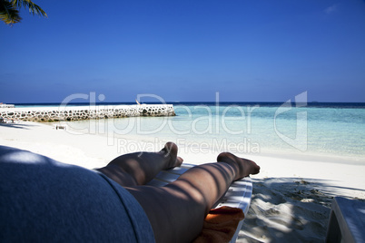 Relaxing on the beach