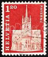 Postage stamp Switzerland 1968 Abbey Church, Payerne, Switzerlan