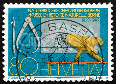 Postage stamp Switzerland 1982 Bern Museum of Natural History
