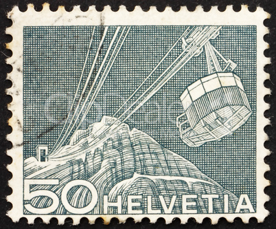 Postage stamp Switzerland 1949 Cable Car