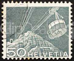 Postage stamp Switzerland 1949 Cable Car