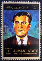 Postage stamp Ajman 1973 Wernher von Braun, Rocket Scientist