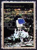 Postage stamp Ajman 1973 Lunar Probe