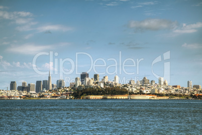 downtown of san francisco as seen from seaside