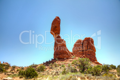 balancing rock at arches national park, urah