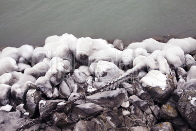 Frozen rocks