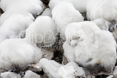 Frozen rocks