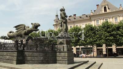 Lindworm fountain, Klagenfurt